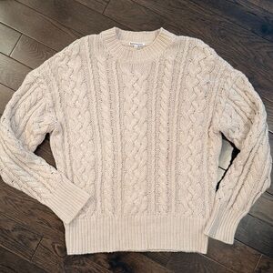 Reformation cashmere Beige Cable Knit Sweater